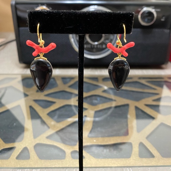 Alexis Bittar Aquatic Dreams Coral Drop Earrings - Warm Grey - Picture 3 of 5